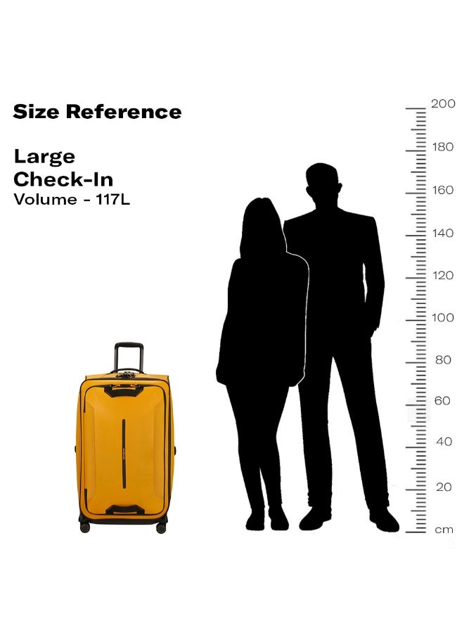 Samsonite Ecodiver Suitcase Check-In Size 79 cm, 4 Spinner Wheels, 100% Recycled Pet, Yellow|ID Tag|Front Pocket Compartment|TSA Lock|Water Resistant Material - 3 Years International Warranty - Image 3